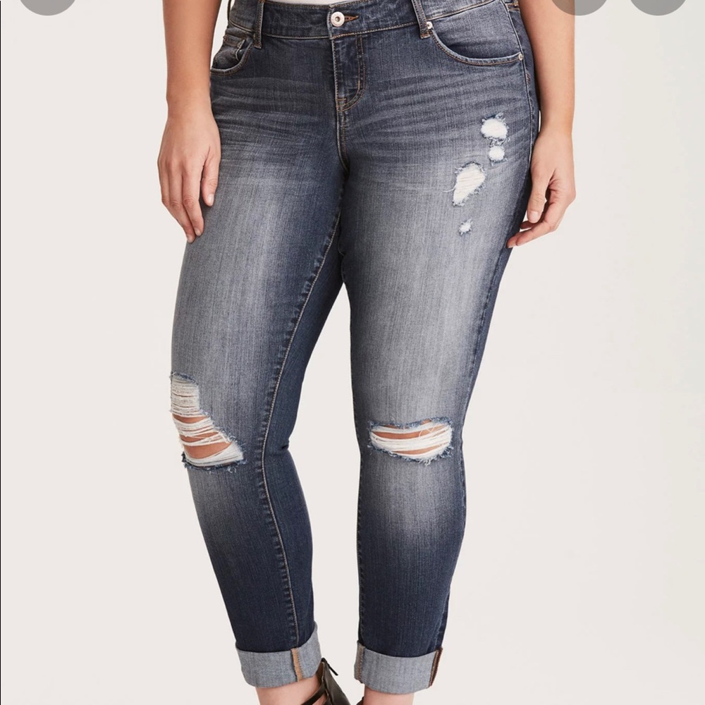 Torrid Premium Distressed Boyfriend Jean